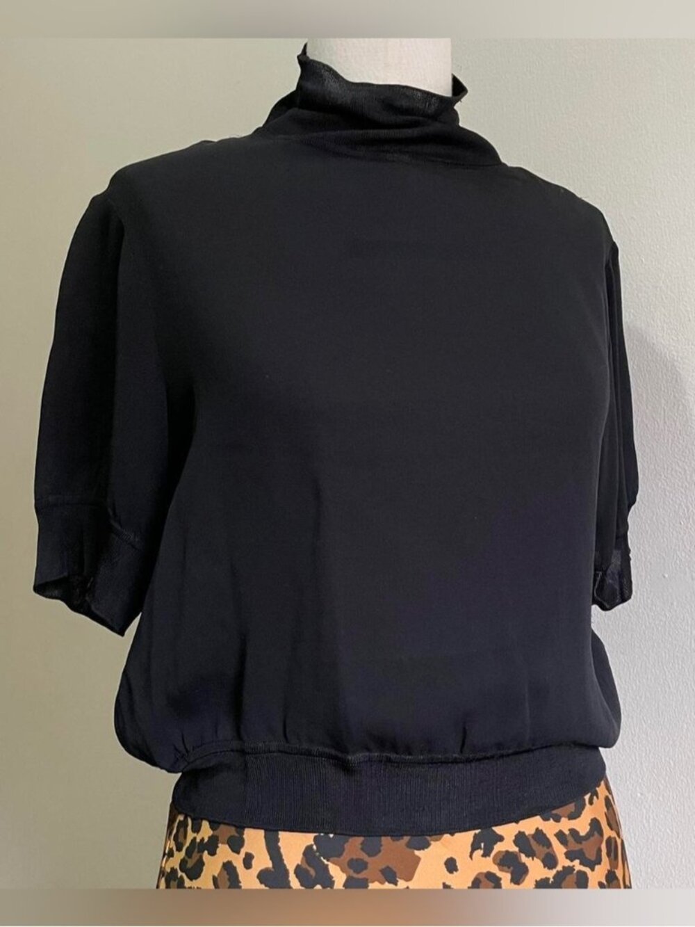 Wilfred Free Mock Neck Silk Top